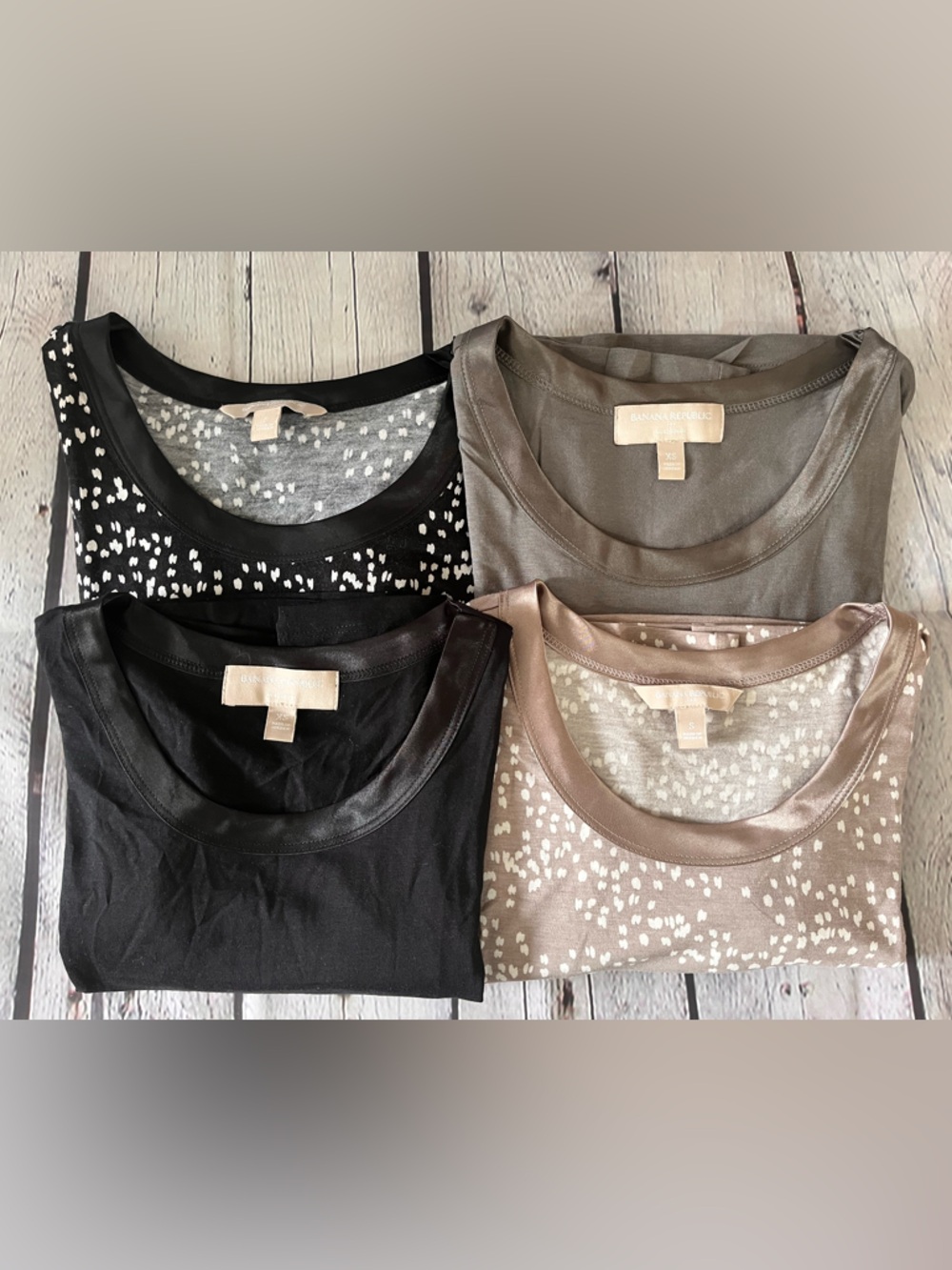 Banana Republic Factory Crew Neck T-shirts, Bundle of 4